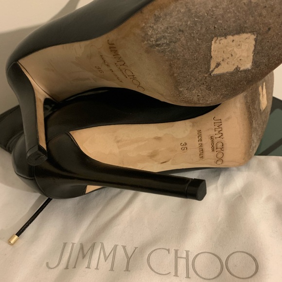 Jimmy Choo Drawstring Black Leather Ankle Boot - Picture 4 of 4